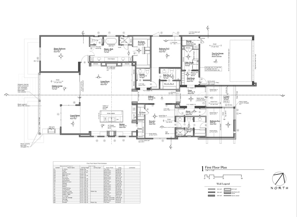The Newton Abbott Residence 2,800 sq ft modern contemporary 4 bedroom house plan by Valdez Designs